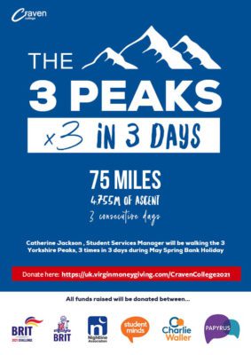 3peaks in 3 days 283x400 - Craven College Manager Aims For Peak Performance alt
