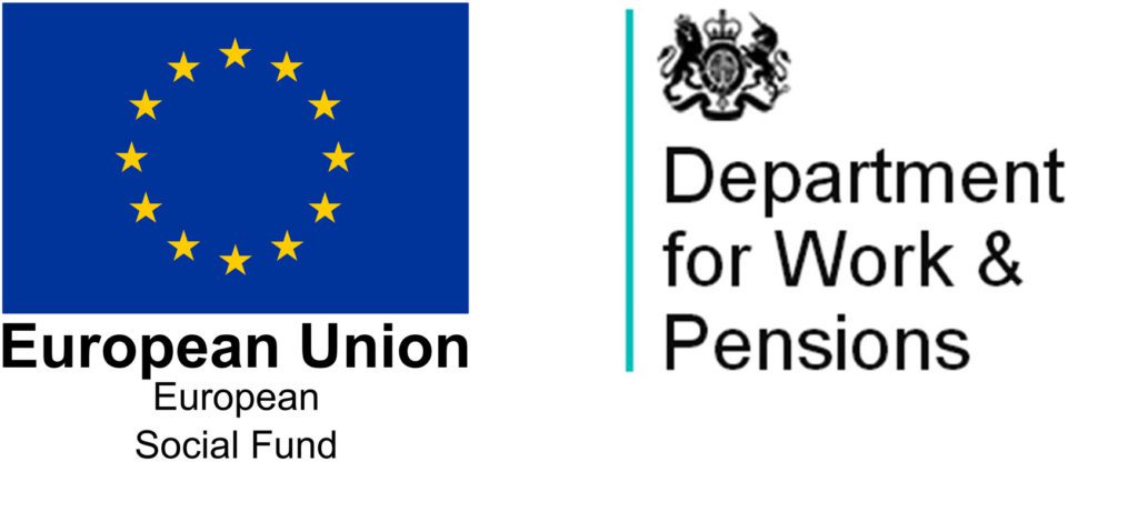 ESF and DWP logos 1024x479 - Thriving at Work ESF and DWP logos 1024x479 - Thriving at Work alt